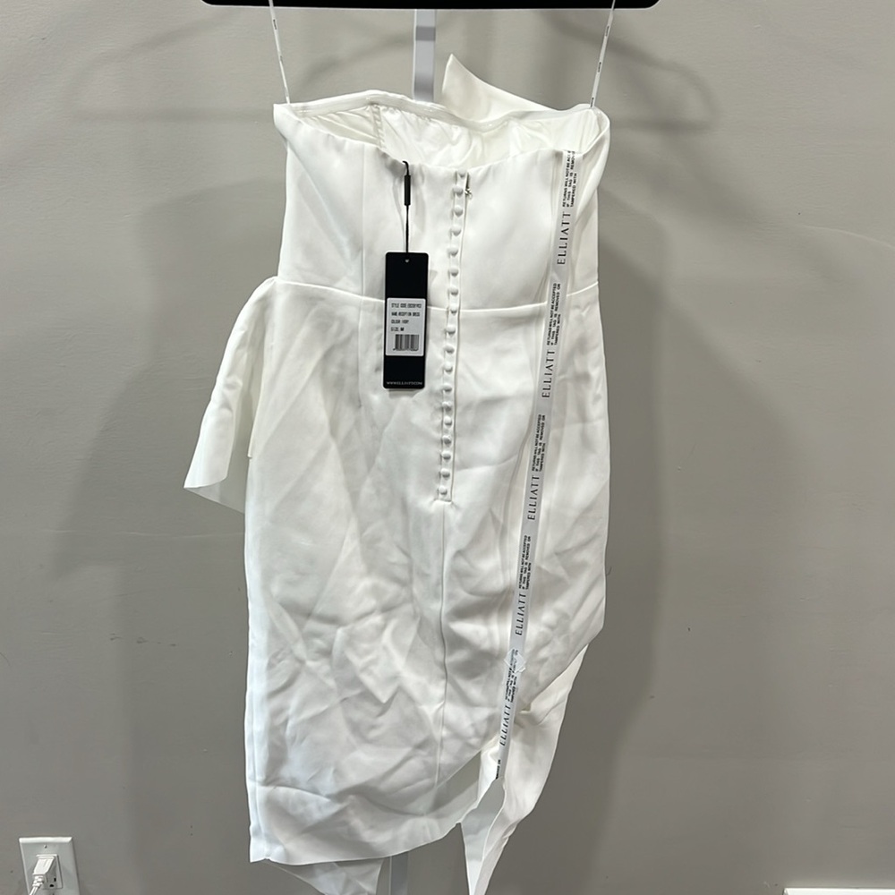 ELLIATT RECEPTION DRESS white strapless bridal - Picture 8 of 9